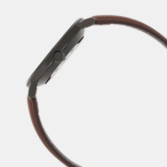 Casio Enticer Men Quartz White Dial Analog Leather Watch A2410