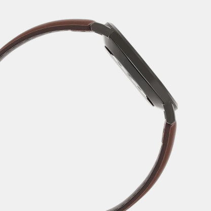 Casio Enticer Men Quartz White Dial Analog Leather Watch A2410