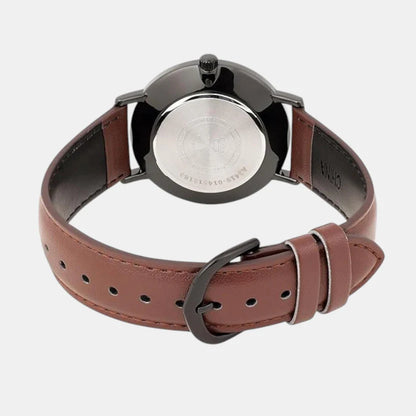 Casio Enticer Men Quartz White Dial Analog Leather Watch A2410