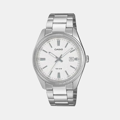 Casio Enticer Men Quartz White Dial Analog Stainless Steel Watch MTP-1302DA-7AV A2488