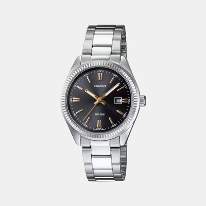 Enticer Women Quartz Black Dial Analog Stainless Steel Watch A474