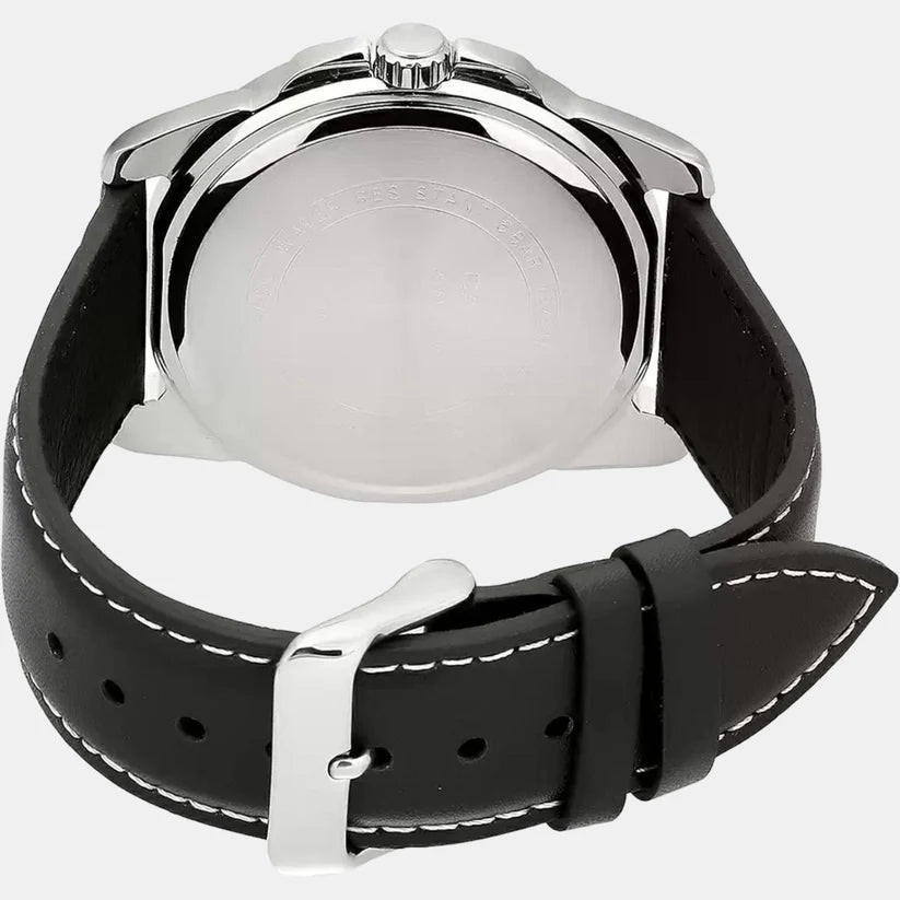 Casio Enticer Men Quartz White Dial Analog Leather Watch A553