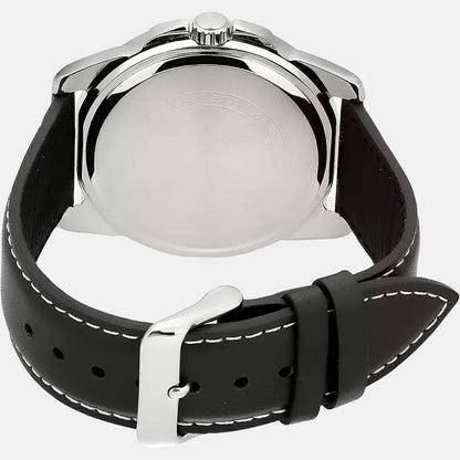 Casio Enticer Men Quartz White Dial Analog Leather Watch A553