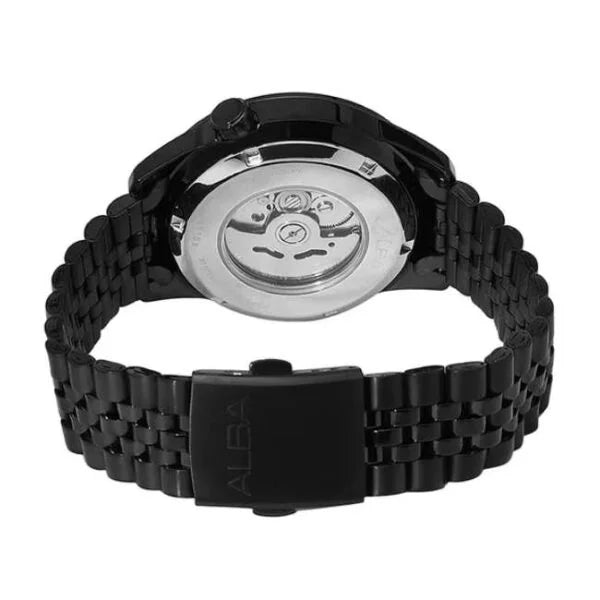 Alba AL4209X1 Black & Orange Gradation Dial Tokyo Neon Mechanical