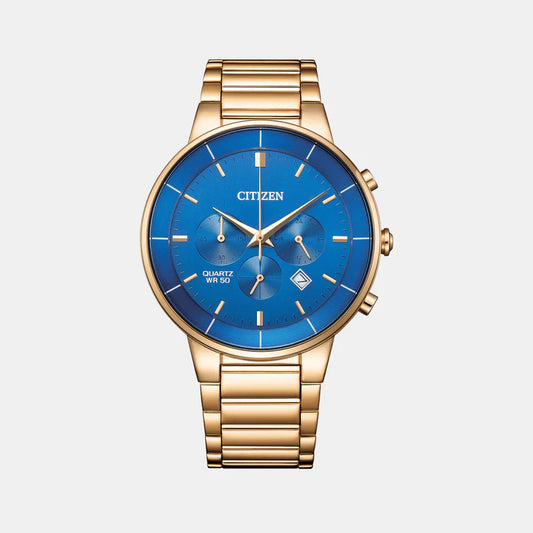 Citizen Men Quartz Blue Dial Chronograph Stainless Steel Watch AN8223-54L