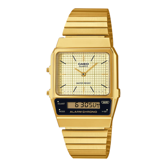 CASIO VINTAGE GOLDEN UNISEX WATCH A1000 Series AQ-800EG-9A (D282)