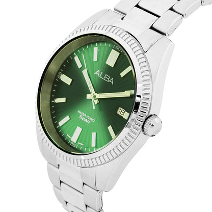 Alba AS9S67X1 Emerald Green Textured Dial Watch