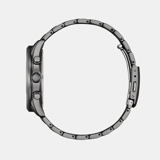 Citizen Eco- Drive Men Blue Dial Chronograph Stainless Steel Watch AT2577-57L