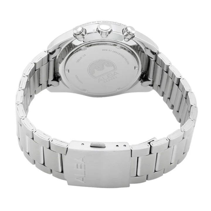 Alba AT3J11X1 Red Textured Dial Chronograph Watch