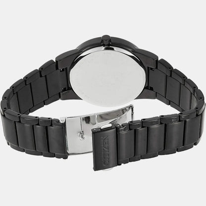Citizen  Axiom Eco-Drive Men's Black Analog Stainless Steel Watch AU1065-58E