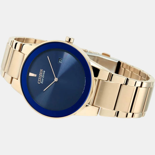 Citizen Axiom Eco-Drive Men Blue Dial Analog Stainless Steel Watch AU1066-80L