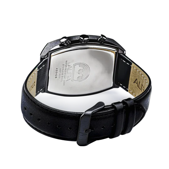 Alba AM3999X1 Black Rectangular Dial Chronograph Watch