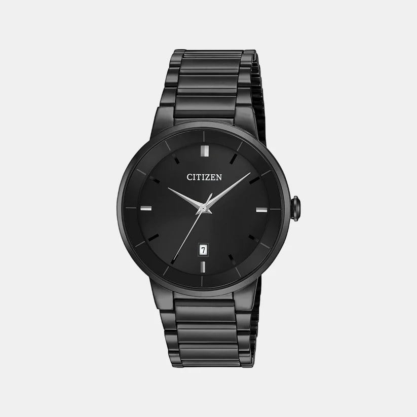 Citizen Men Quartz Black Dial Analog Stainless Steel Watch BI5017-50E