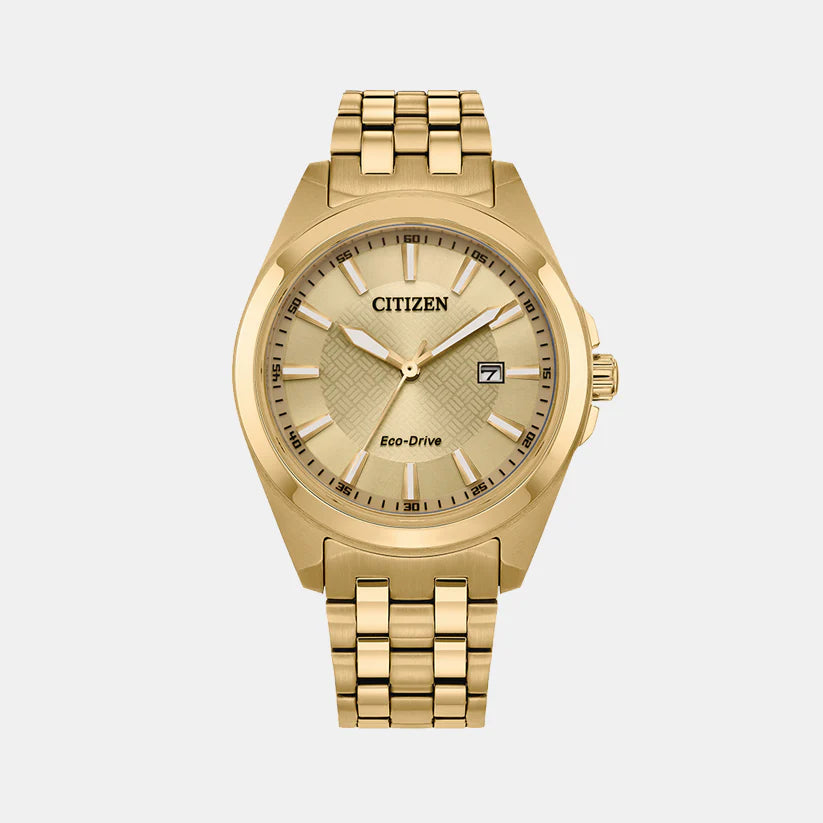 Citizen Eco-Drive Men Champagne Dial Analog Stainless Steel Watch BM7532-54P