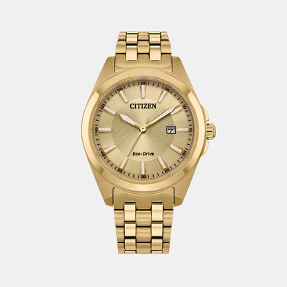Citizen Eco-Drive Men Champagne Dial Analog Stainless Steel Watch BM7532-54P