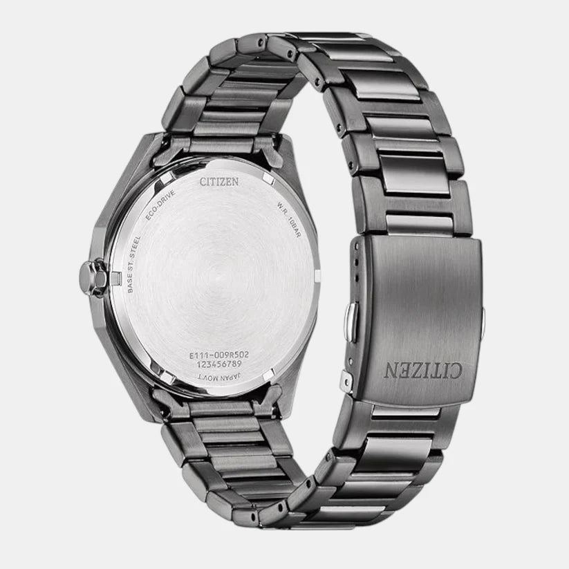 Citizen Men Eco-Drive Grey Dial Analog Stainless Steel Band Watch BM7637-81H