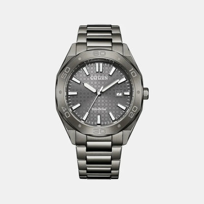 Citizen Men Eco-Drive Grey Dial Analog Stainless Steel Band Watch BM7637-81H