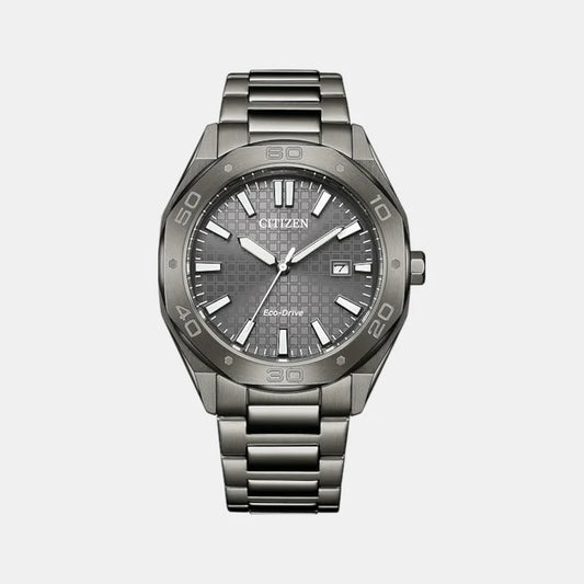 Citizen Men Eco-Drive Grey Dial Analog Stainless Steel Band Watch BM7637-81H
