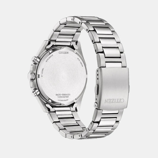 Citizen Men Eco-Drive Green Dial Chronograph Stainless Steel Band Watch CA4590-81X