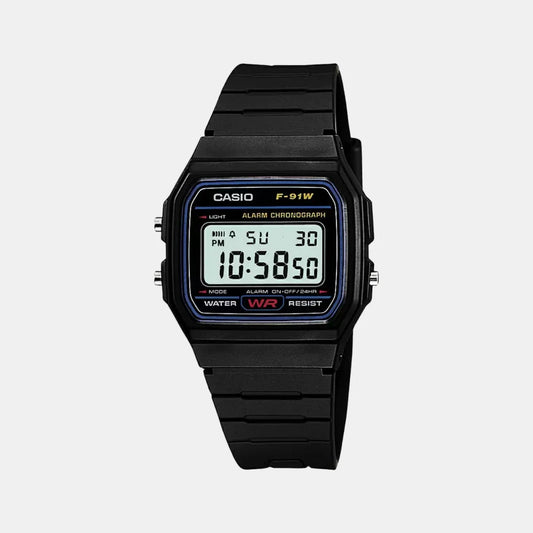 Casio Youth Unisex Black Dial Resin Watch D002