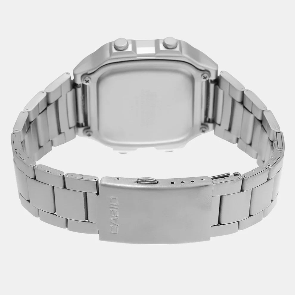 Casio Youth Men Quartz Black Dial Digital Stainless Steel Watch D099