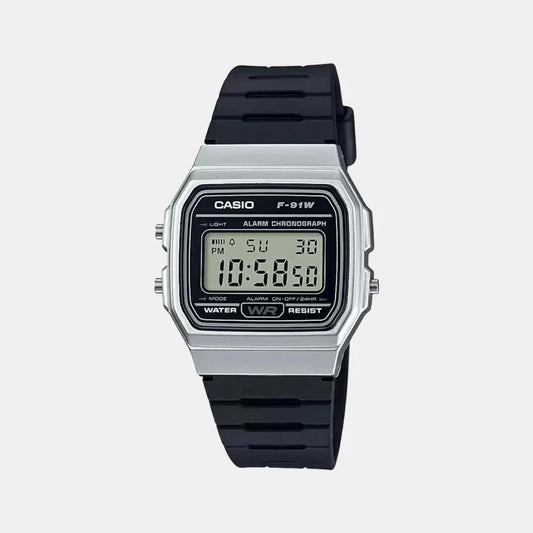 Casio Youth Unisex Quartz Black Dial Digital Resin Watch D141 F-91W