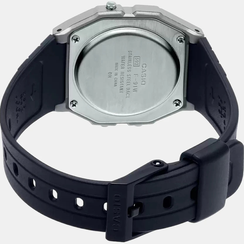 Casio Youth Unisex Quartz Black Dial Digital Resin Watch D141 F-91W