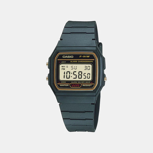 Casio Unisex Quartz Black Dial Digital Resin Watch F-91WG-9QDF (D165)