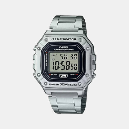 Casio Youth Unisex Quartz Black Dial Digital Stainless Steel Watch D227