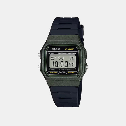 Casio Youth Unisex Quartz Black Dial Digital Resin Watch D248 F-91WM-3ADF