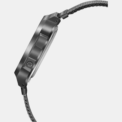Casio Vintage Unisex Quartz Black Dial Digital Stainless Steel Watch D259