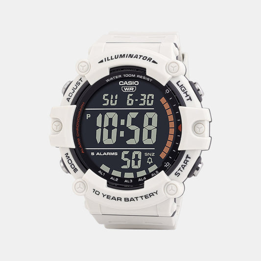 Casio Youth Men Quartz White Dial Digital Resin Watch D320