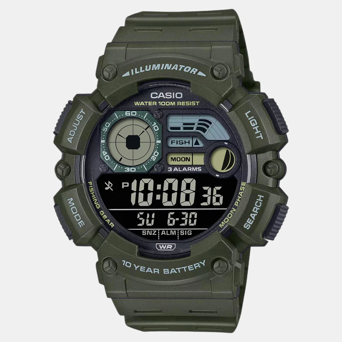 Casio Youth Men Quartz Dark Grey Dial Digital Resin Watch D350