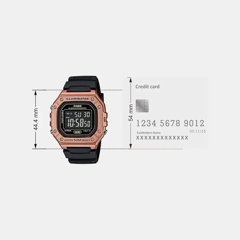 Casio Youth Men Quartz Black Dial Digital Resin Watch D375