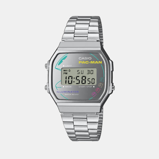 Casio Vintage Unisex Quartz Silver Dial Digital Stainless Steel Watch D380
