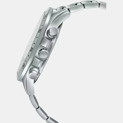 Casio Edifice Men Quartz Blue Dial Chronograph Stainless Steel Watch ED533