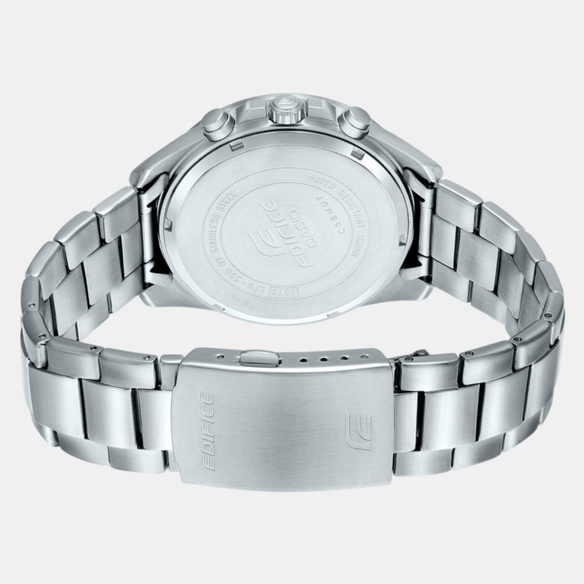 Edifice Men Quartz Black Dial Analog Stainless Steel Watch ED554