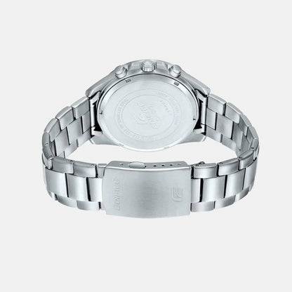 Casio Edifice Men Quartz White Dial Chronograph Stainless Steel Watch ED556