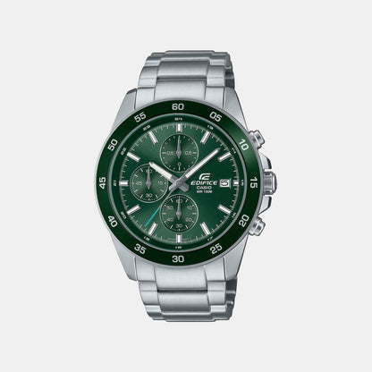 Edifice Men Quartz Green Dial Chronograph Stainless Steel Watch ED614