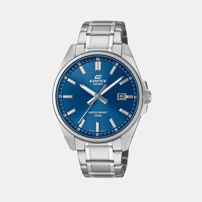 Edifice Men Quartz Blue Dial Analog Stainless Steel Watch ED619