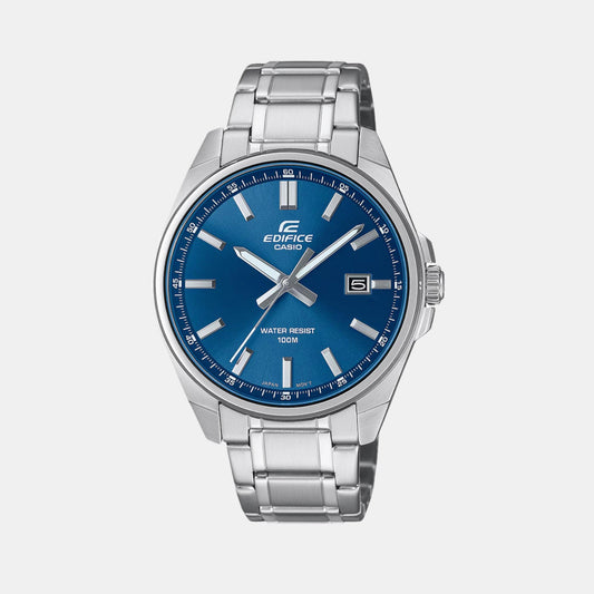 Edifice Men Quartz Blue Dial Analog Stainless Steel Watch ED619
