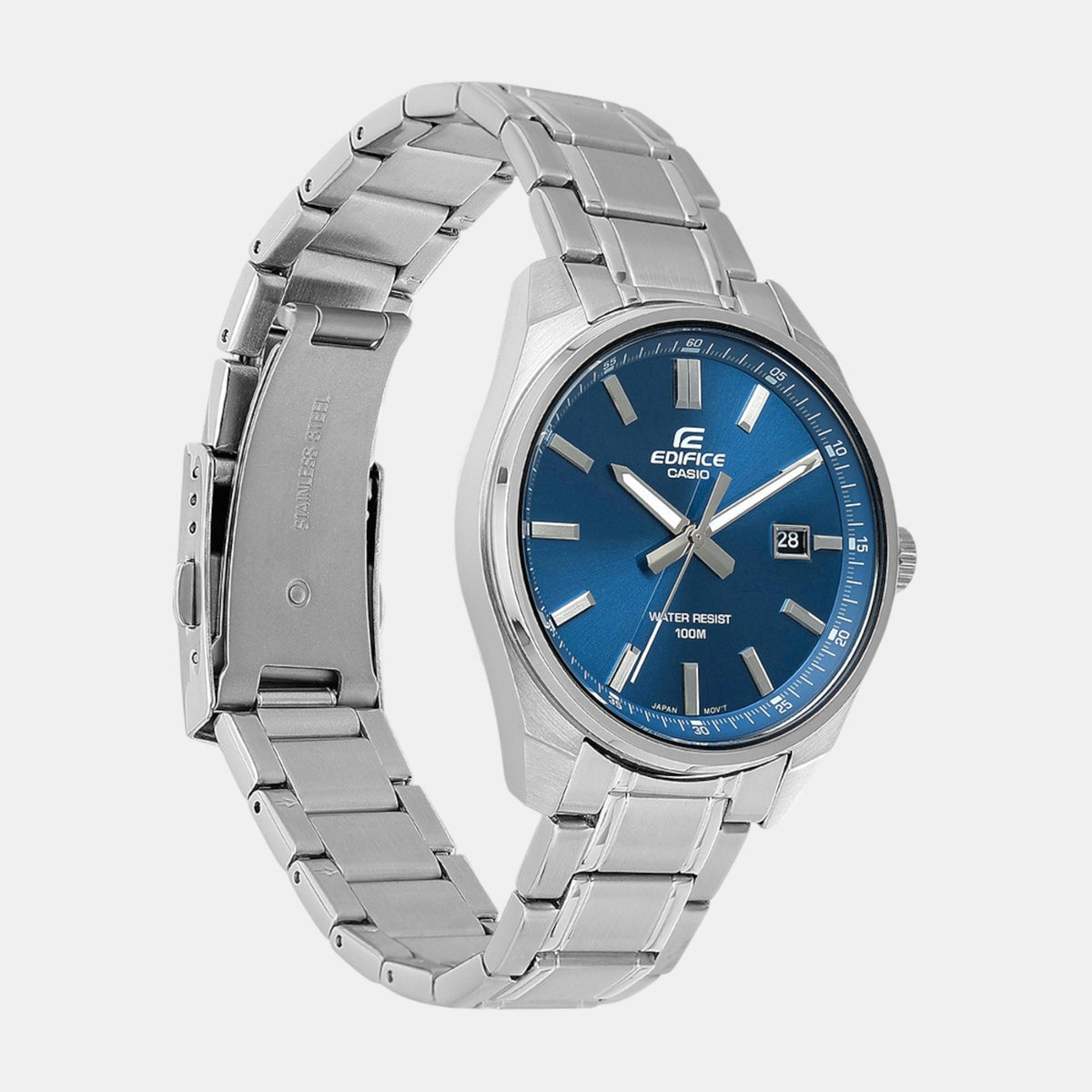 Edifice Men Quartz Blue Dial Analog Stainless Steel Watch ED619