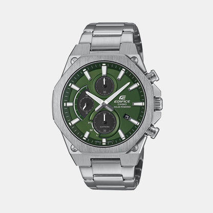 Edifice Men Quartz Green Dial Chronograph Stainless Steel Watch ED643