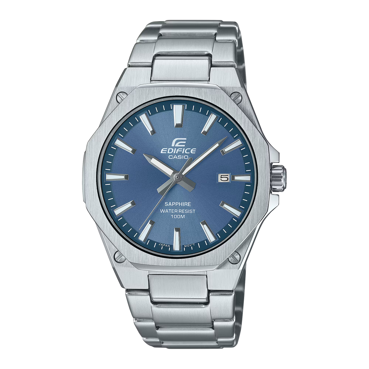 Edifice Men Quartz Blue Dial Analog Stainless Steel Watch ED602