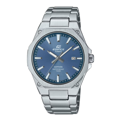 Edifice Men Quartz Blue Dial Analog Stainless Steel Watch ED602