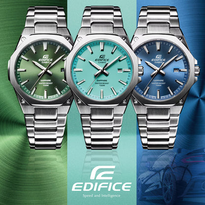 Edifice Men Quartz Blue Dial Analog Stainless Steel Watch ED602