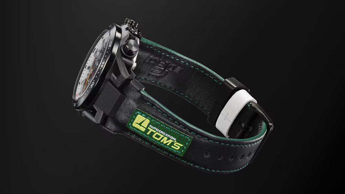 Edifice Men Quartz Black Dial Chronograph Leather Watch ED632