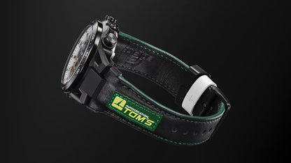 Edifice Men Quartz Black Dial Chronograph Leather Watch ED632