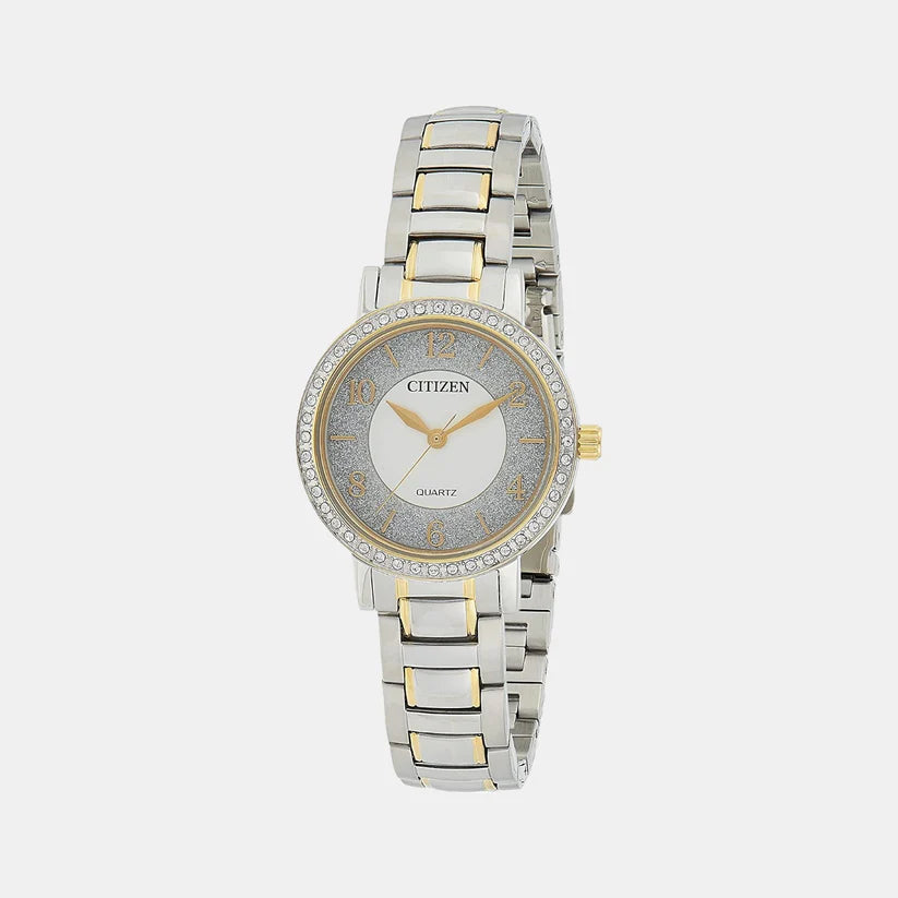 Citizen Women Quartz Silver Dial Analog Stainless Steel Watch EL3044-54A