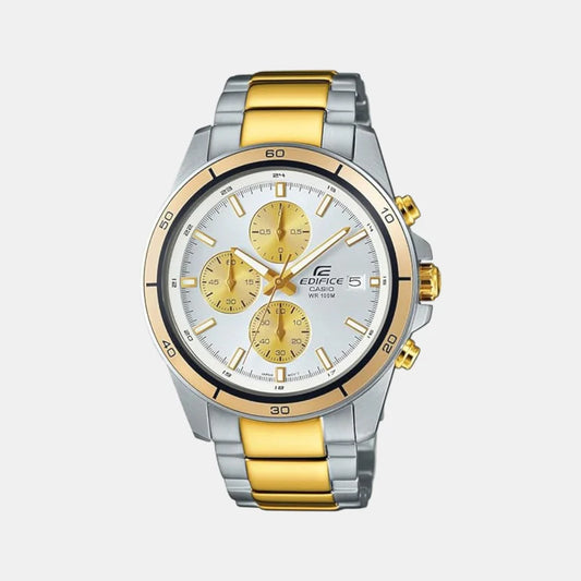 Casio Edifice Men Quartz Silver Dial Chronograph Stainless Steel Watch EX273